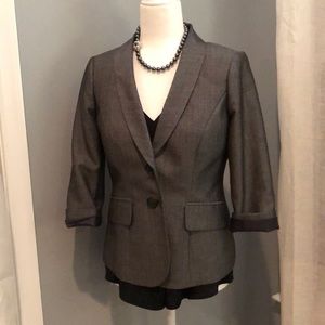 Gray heather blazer 3/4 sleeve
